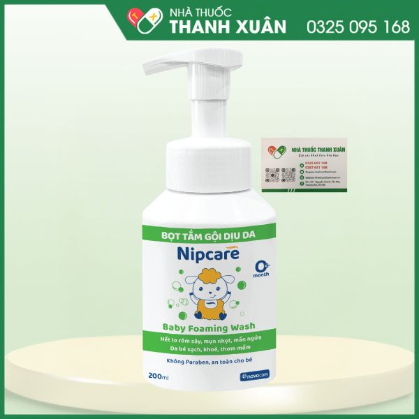 Bọt tắm gội trẻ em Nipcare - Giúp loại bỏ vảy da đầu